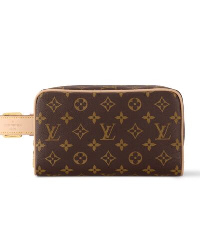 Louis Vuitton Locker Dopp Kit Brown For Men 9.1 Inches/ 23 Cm M83112