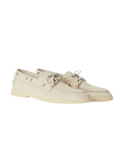 Loro Piana Sea-Sail Walk Loafers Cream For Men FAN1317
