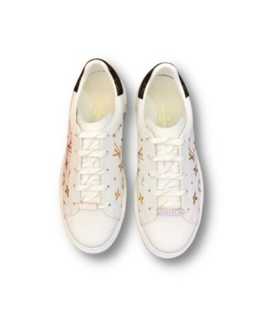 Louis Vuitton Time Out Sneakers Monogram Flowers Yellow For Men 1A9HAP