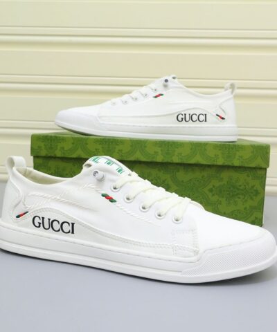 Gucci Men’s Sneakers With Twisted Rope Embroidered White For Men