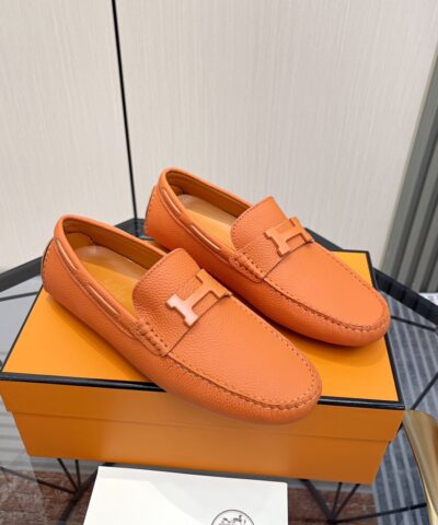 Hermes Irving Loafer Orange For Men