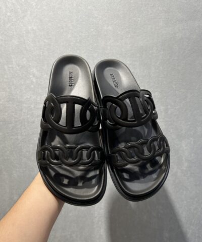 Hermes Extra Sandals Black For Men