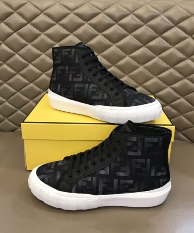 Fendi Force High Tops Sneakers Black For Men 7E1424AD76F13RZ