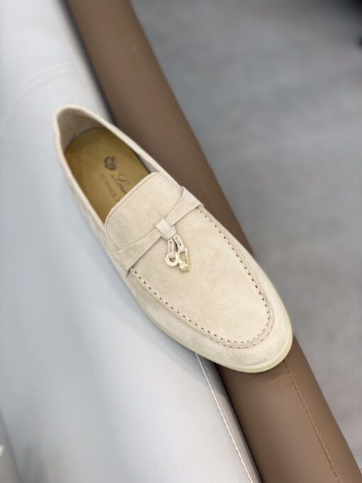 Loro Piana Summer Charms Walk Loafers Beige For Women – FAE5444 2096 - Image 7