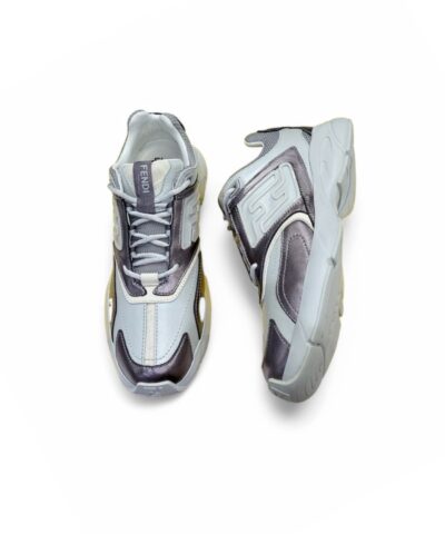 Fendi FD Fendi Faster Low-Tops Sneakers Grey For Men 7E1555AKX4F1ICJ