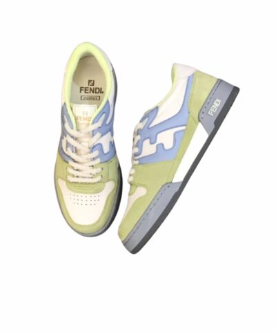 Fendi FD Match Low Tops Sneakers Light Green For Men