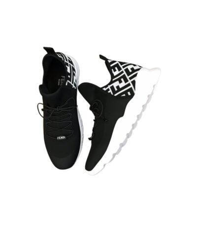 Fendi FD Technical Mesh High-Tops Sneakers White For Men