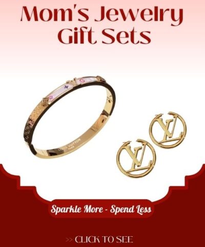 Gift Set Louis Vuitton: Gold-Toned Bracelet + Earrings