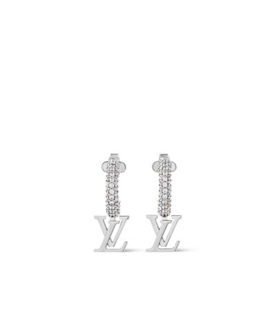 Louis Vuitton Iconic Earrings Silver-Toned For Women – M02276