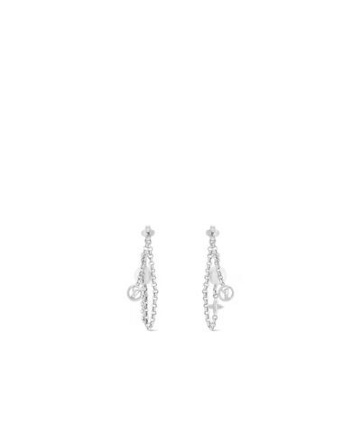 Louis Vuitton Mix Chains Earrings Silver-Toned For Women – M02514