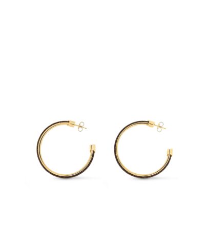 Louis Vuitton LV Signature Earrings Gold-Toned For Women M01627