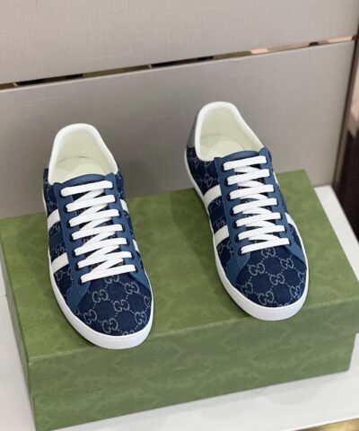 Gucci x Adidas Men’s GG Sneakers Blue For Men 707861