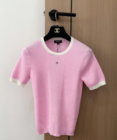 Chanel Short Sleeves Pink For Women