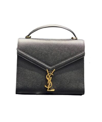 Saint Laurent Cassandra Medium Top Handle Bag Black/Brown For Women‎ 9.6in/24.5cm 623931BOW0W1000