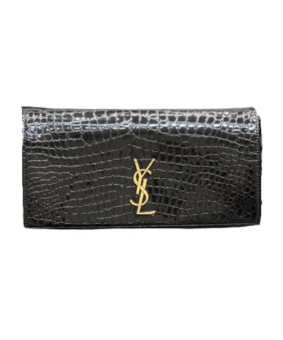 Saint Laurent Cassandre Phone Holder Black For Women‎ 10.2in/26cm