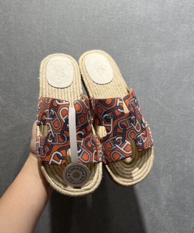 Hermes Old Espadrilles Orange For Men