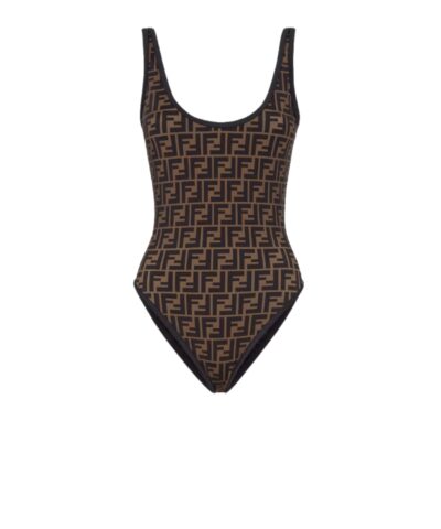 Fendi Reversible Swimsuit Brown For Women FXB922ADHBF0GME