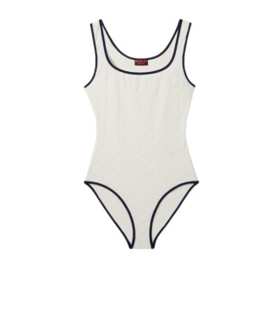 Gucci GG Swimsuit White For Women 816081 XHAJ6 9034