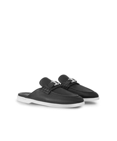 Louis Vuitton Estate Open Back Loafer Black For Men – 1AHESK