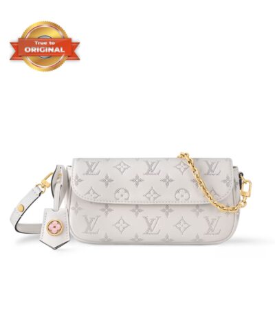 [True-to-ORIGINAL] Louis Vuitton Wallet On Chain Ivy White For Women 23.5cm/9.3in M11299