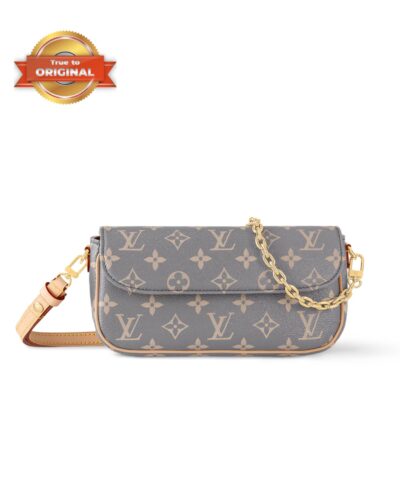 [True-to-ORIGINAL] Louis Vuitton Wallet On Chain Ivy Trianon Grey For Women 24cm/9.3in M12778