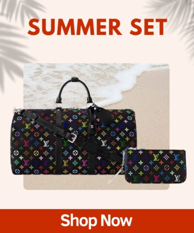 Summer Set Louis Vuitton: LV x TM Keepall Bandoulière 50 + LV x TM Key Pouch