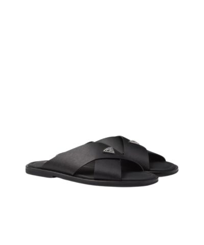 Prada Saffiano Crisscross Slides Black For Men – 2X3081_053_F0002_F_X001