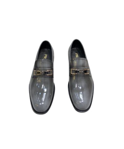 Prada Leather Loafer Grey For Men