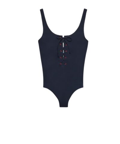 Prada One-Piece Stretch Jersey Swimsuit Navy For Women 70247_16UM_F0008_S_OOO