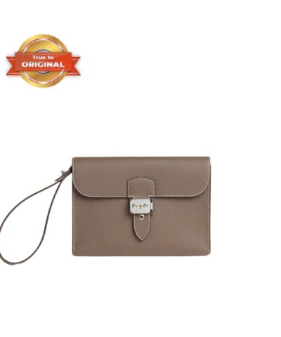 [True-to-ORIGINAL] Hermes Sac A Depeches 24 Pouch Noir Bag For Men 23.9cm/9.4in – H086415CK18