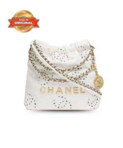 [True-to-ORIGINAL] Chanel 22 Mini Handbag White 7.5in/19cm For Women AS3980-B19648-10601
