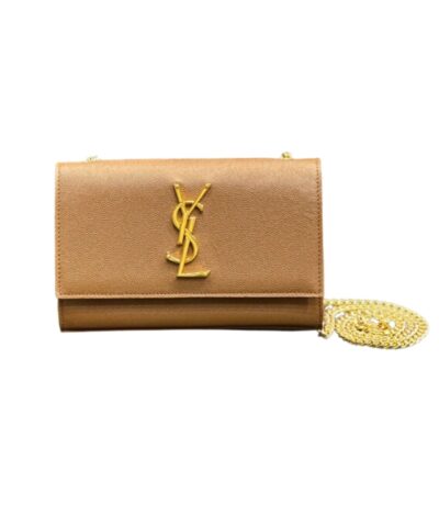 Saint Laurent Kate Small Chain Bag Brown For Women‎ 7.8in/20cm
