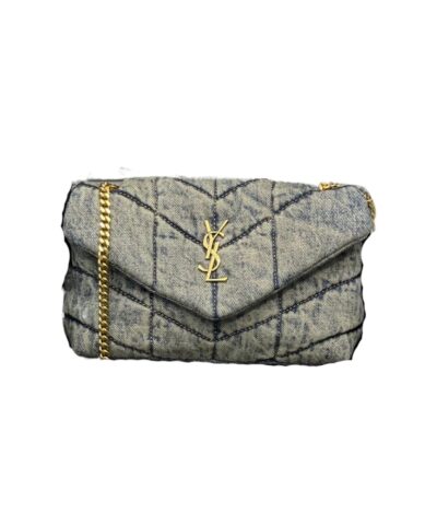 Saint Laurent Puffer Toy Bag Grey For Women‎ 9in/23cm