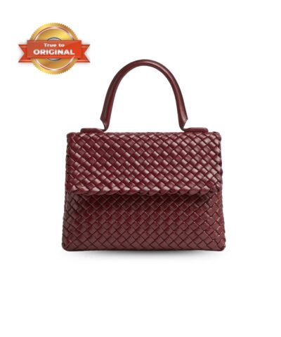 [True-to-ORIGINAL] Bottega Veneta Patti Shoulder Bag Cherry For Women 26cm/10.2in 776783V3RG16413