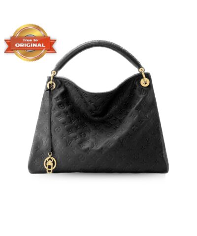 [True-to-ORIGINAL] Louis Vuitton Artsy MM Monogram Empreinte Black For Women Shoulder Bags 16.1in/41cm M41066